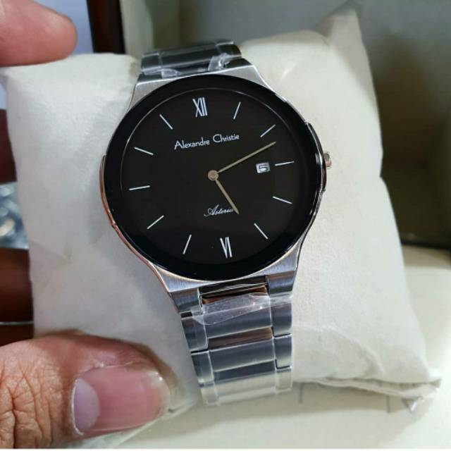 Alexandre christie AC8612 jam tangan pria original silver black