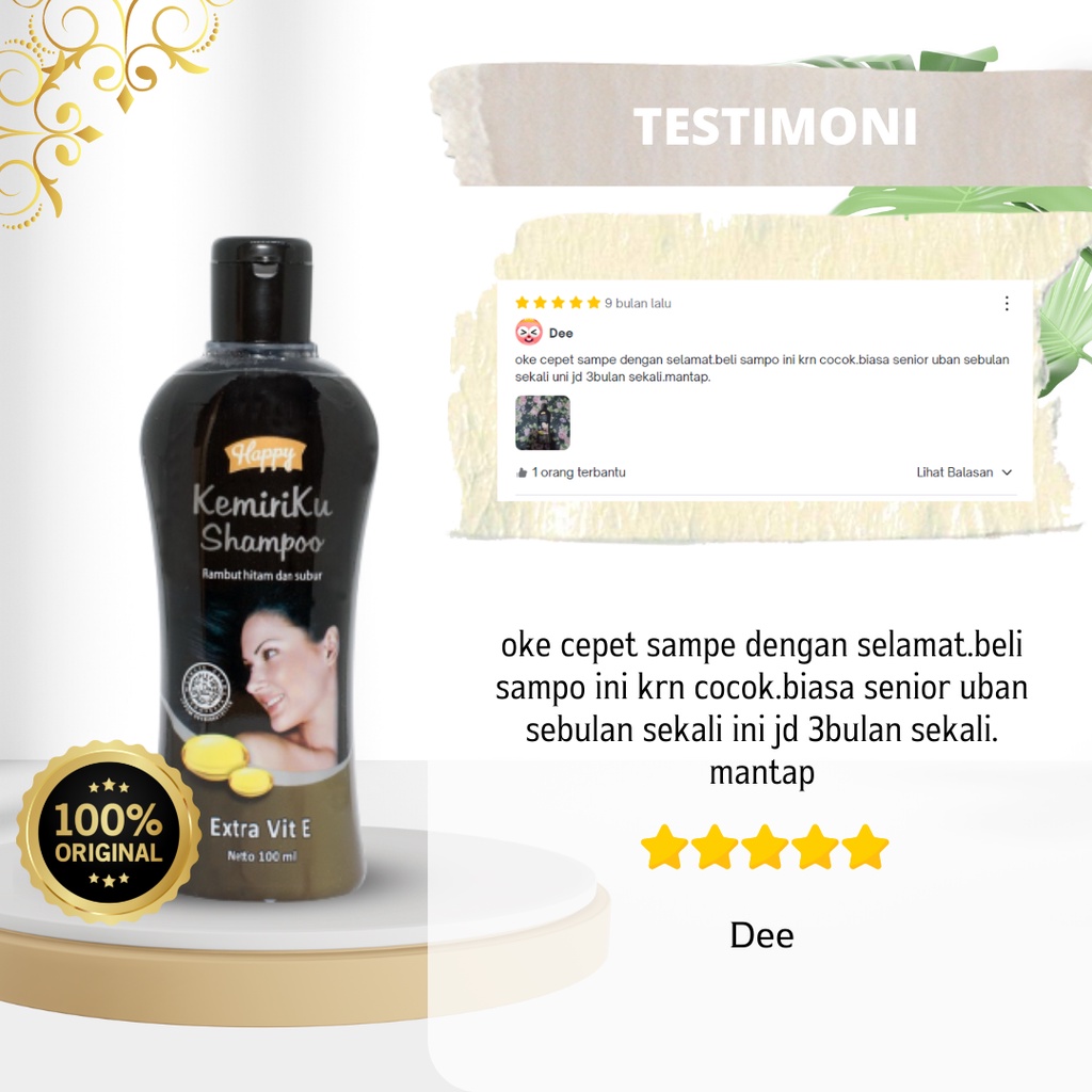 Sampo Happy Kemiriku Paket 3 Shampoo Perawatan Rambut Anak dan Dewasa