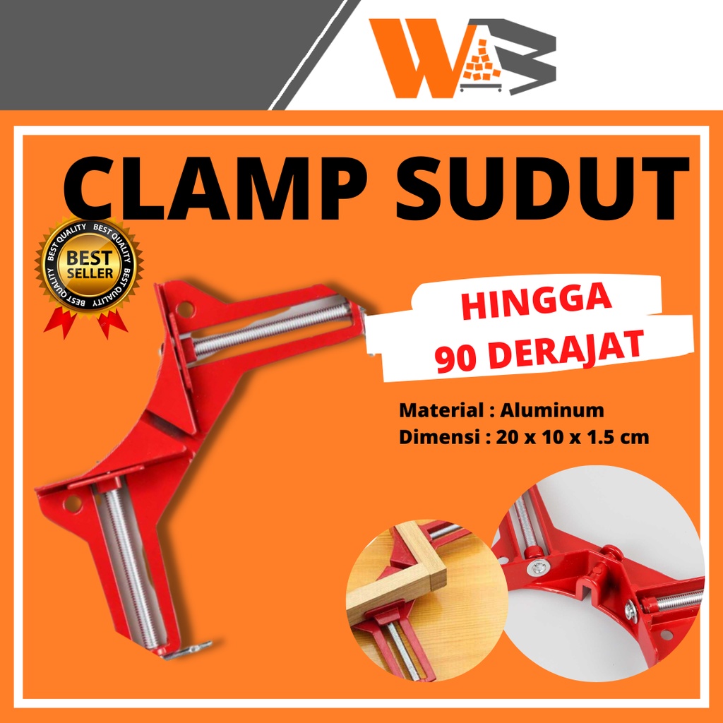 COD Penjepit Sudut Frame Kaca Kayu Angle 90 Derajat Corner Clamp Frame 90 Derajat Max Range 75mm