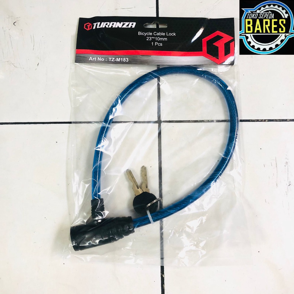 Kunci Gembok Sepeda Kabel Turanza TZ-M183 / Bicycle Lock