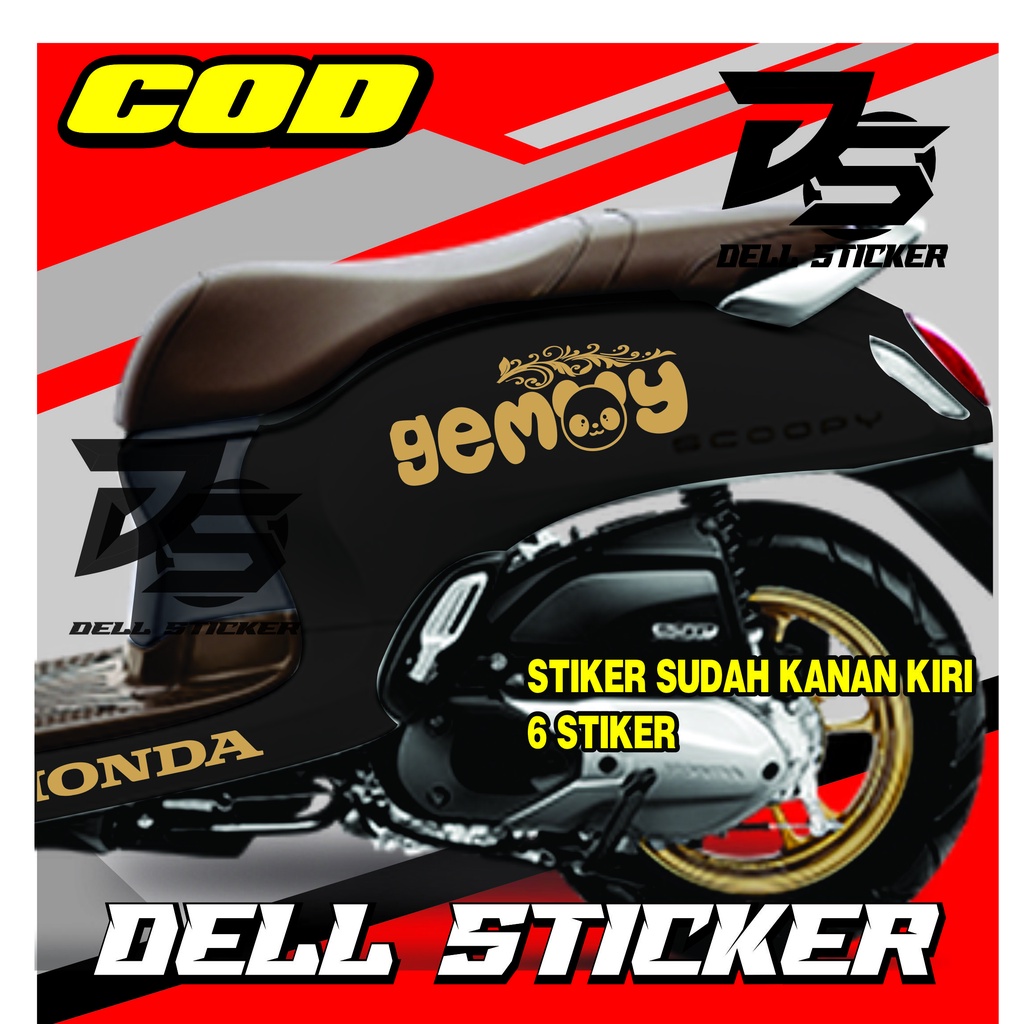 Stiker Striping Scoopy GEMOY / Sticker Cutting Scoopy / Stiker Motor Scoopy