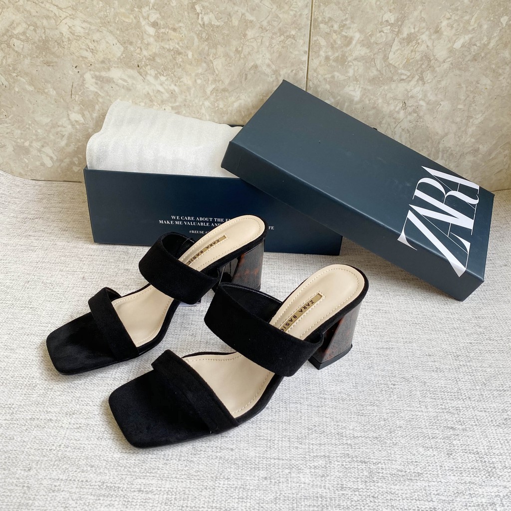 Sepatu ZR-148 Slide Leopard Heels