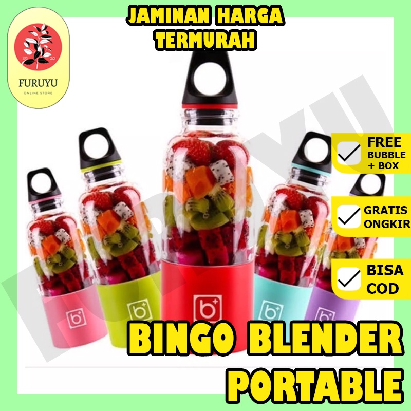 Mini Capsule Blender Juicer Vitamer Jus Buah Sayur Bingo 500mL Charge Portable Ringan