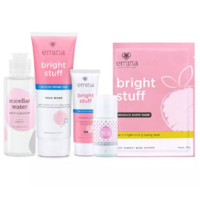 EMINA Bright Stuff Series dan Acne Prone | Moisturizing Cream Toner Face Wash Tone Up Mask Serum-5