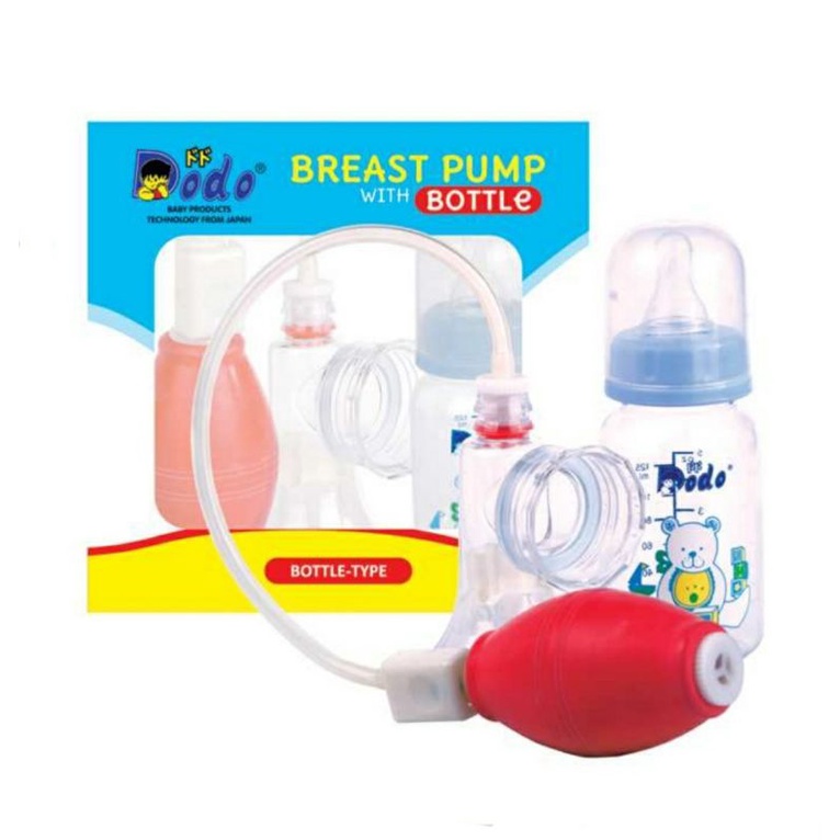 Set Breast Pump With Bottle Trumpet Type / Pompa Asi Manual Model Trompet Dodo