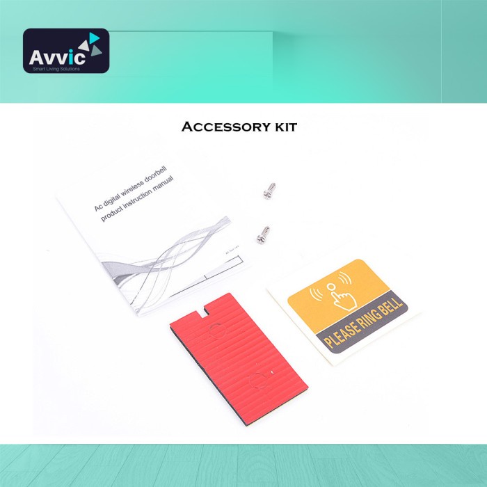 Avvic x Cacazi Wireless Doorbell 2 Receiver 2 Transmitter Bel Pintu Rumah Kantor