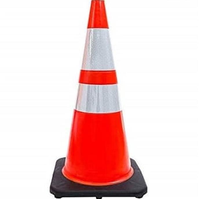 PVC Traffic Cone alas hitam