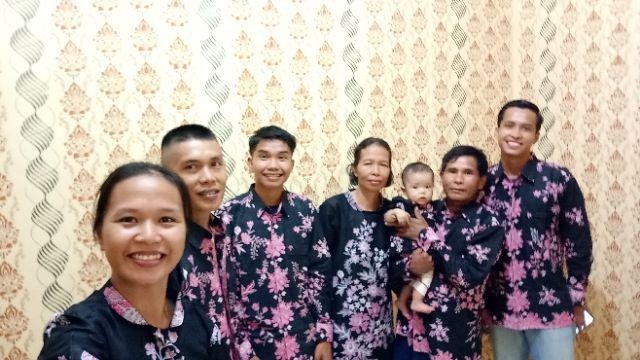 Batik Couple Keluarga Sania Ruffle Ori Ndoro Jowi Dnt Motif Cibulan Pink