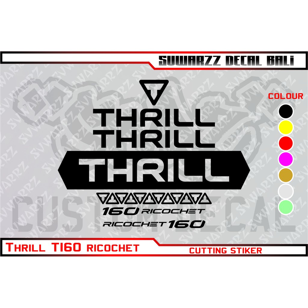 STIKER FRAME STICKER DECAL SEPEDA THRILL T160 RICOCHET DOWNHILL MOUNTAIN BIKE DH MTB