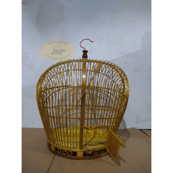 sangkar/kandang tekukur bambu pernis