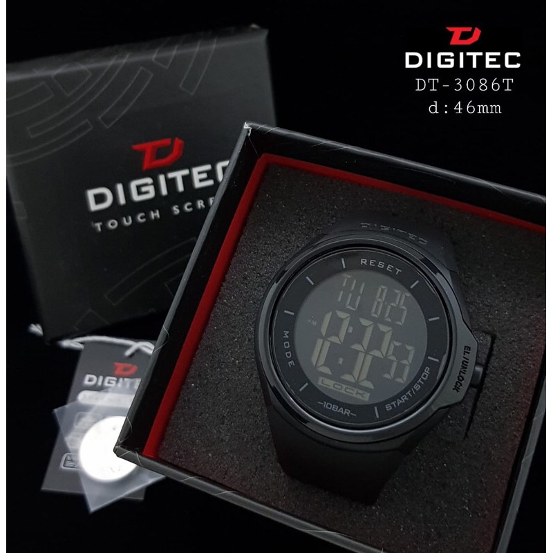 READY LAGI!!! Jam tangan digitec ORIGINAL “Touch Screen” DG-3086 Body Hitam