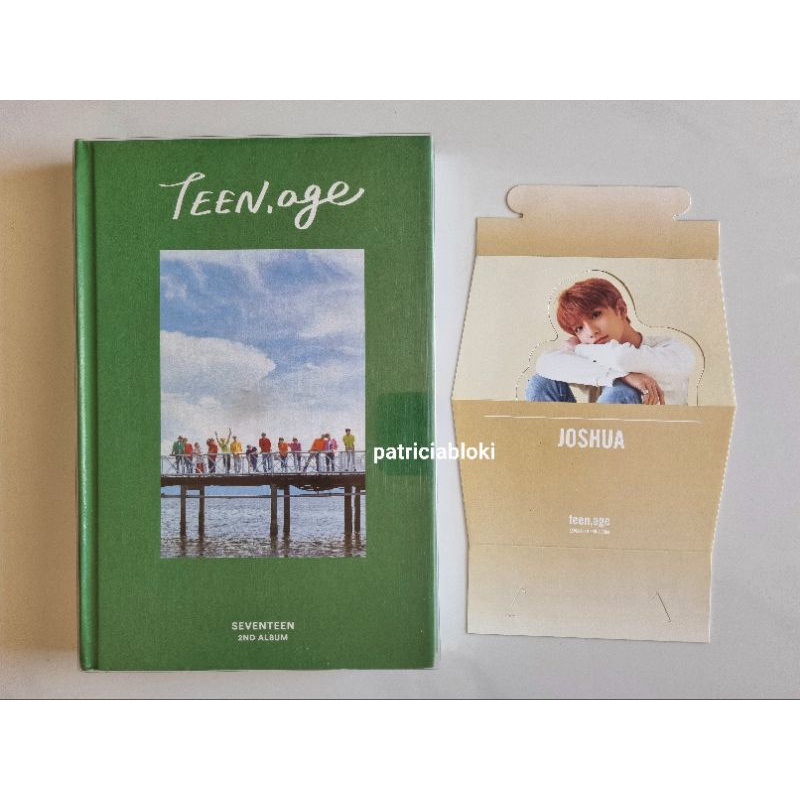 Fullset 2nd Album Seventeen Teen Age Green Ver Unsealed Preloved Joshua Standee TA TeenAge Orange bl