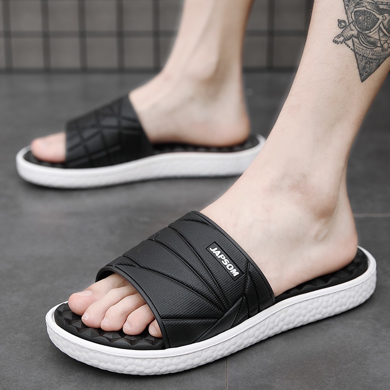 [Sol Pijat+Gaya Baru] Sandal Kulit Pria/Sandal/Sandal Kasual Murah Terbaru/Sandal Pria/Modern Keren Kasual/Sol Pijat Berbentuk Kerucut/Kualitas Terbaik/Tahan Air Non-Slip