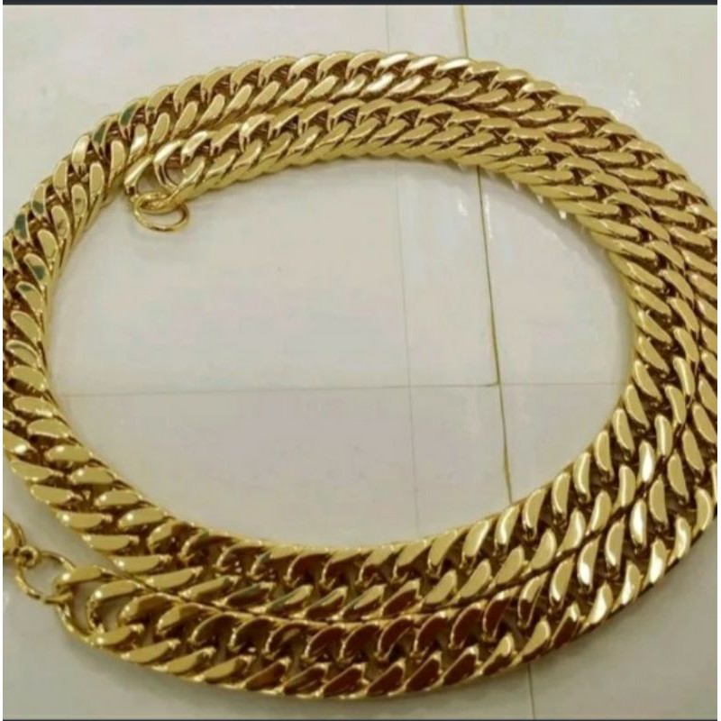 kalung pria-cowok super BiG size titanium emas gold