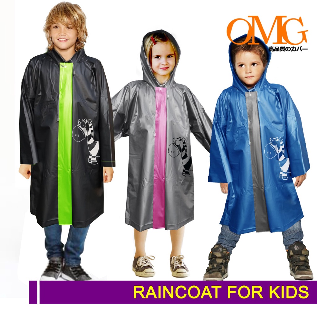 Jas Hujan PONCO BUAT Anak Poncho raincoat kids Children Japan OMG