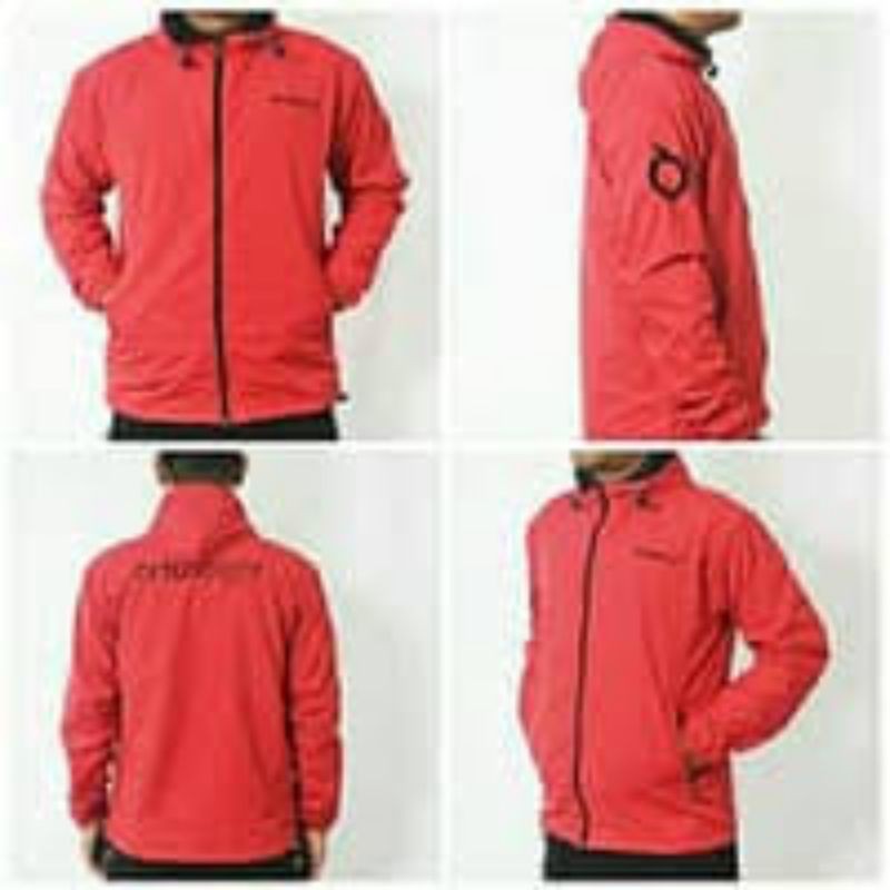 JAKET  PARASUT  MERAH  JAKET RUNNING  JAKET GOWES MERAH