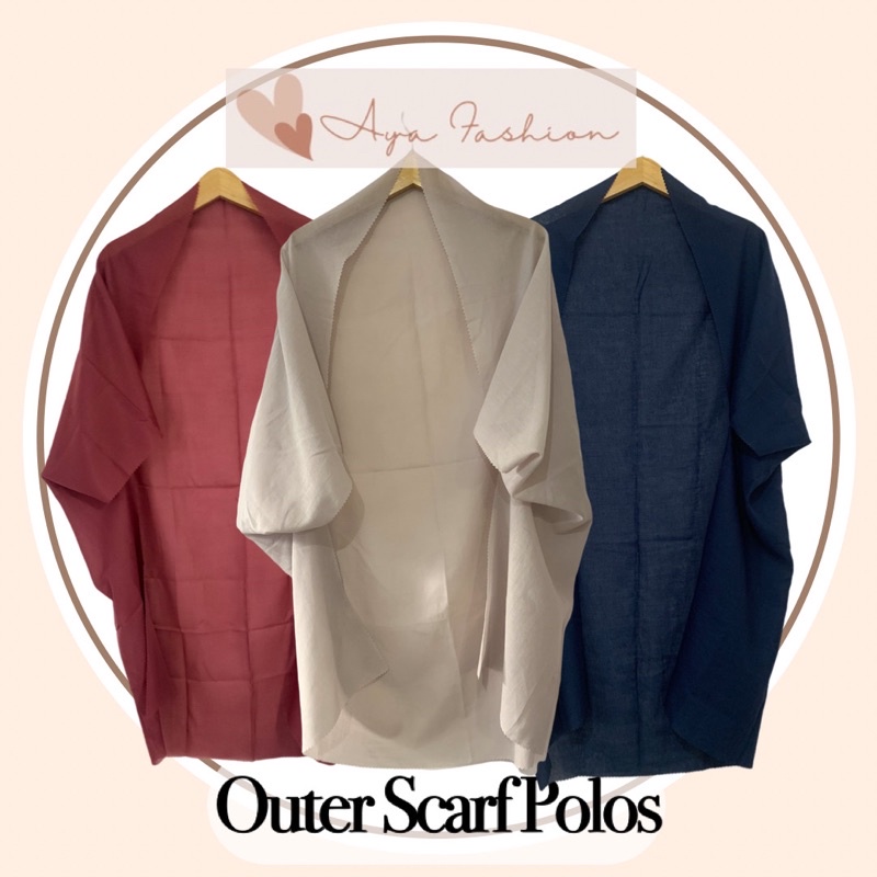 READY STOCK OUTER SCARF POLOS / CARDIGAN / KIMONO KEKINIAN / SCARF KEKINIAN / OUTER SCARF HIJAB