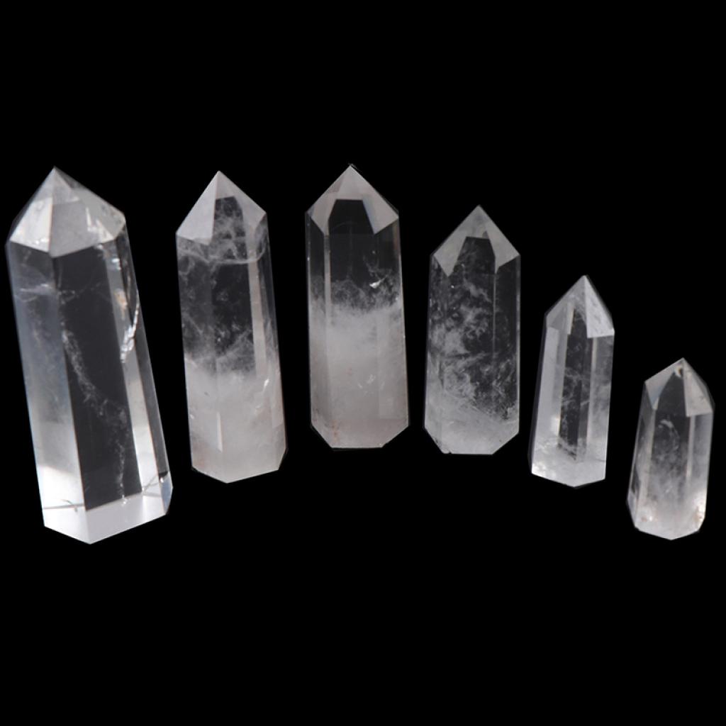 Gentlehappy Clear Quartz Crystal Point Spesimen Tongkat Alami Reiki Healing Stone