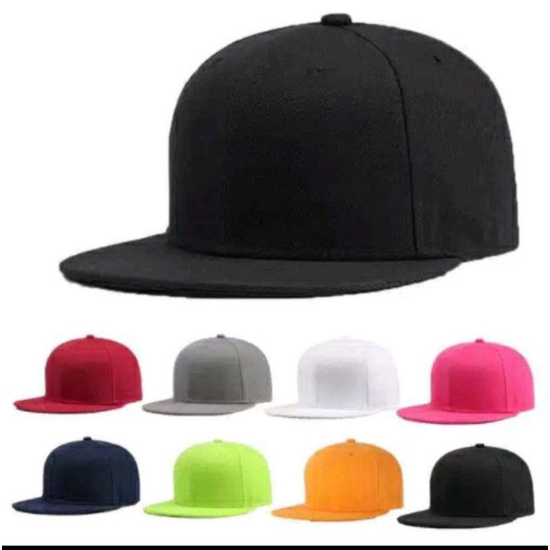Topi Snapback Polos Premium