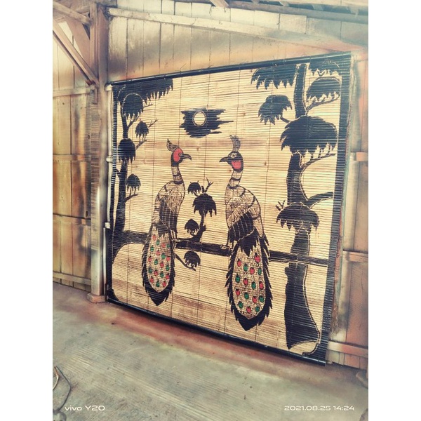 tirai bambu 2,5x2 motif
