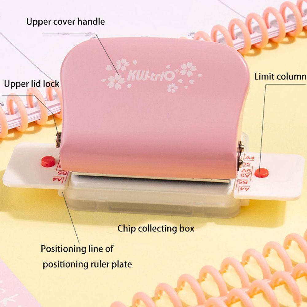 Lanfy Hole Puncher Portable Kapasitas 6mm Alat Tulis Sekolah Mengikat Perlengkapan 6-Hole Paper Punch