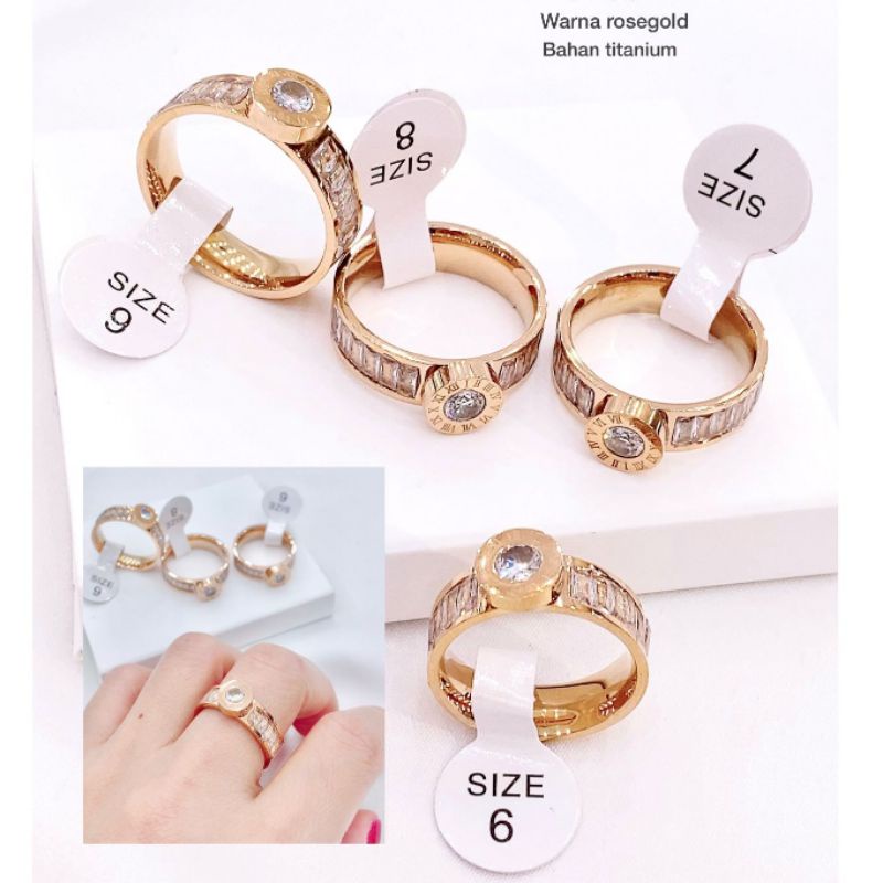 Cincin Titanium Asli Anti karat anti alergi Premium Quality Branded Band Stainless steel ori fashion import CT038