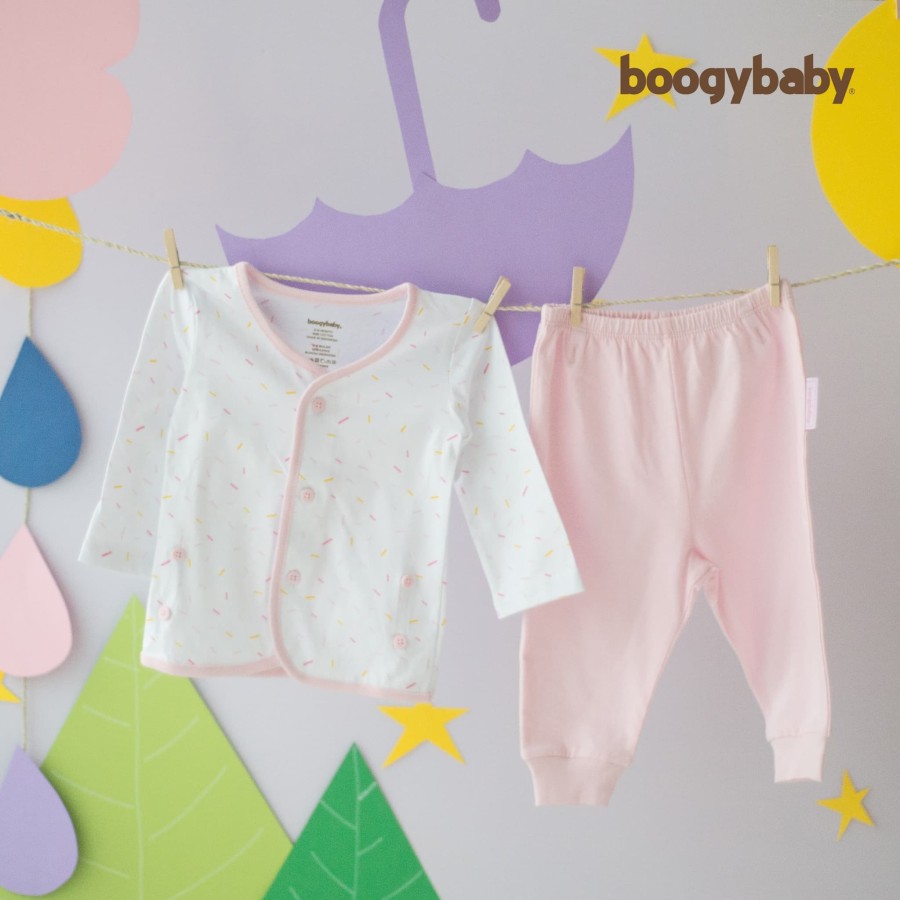Makassar ! New Boogybaby Candyland Long Top + Trousers 3-6 Bulan ( 2 Pcs )