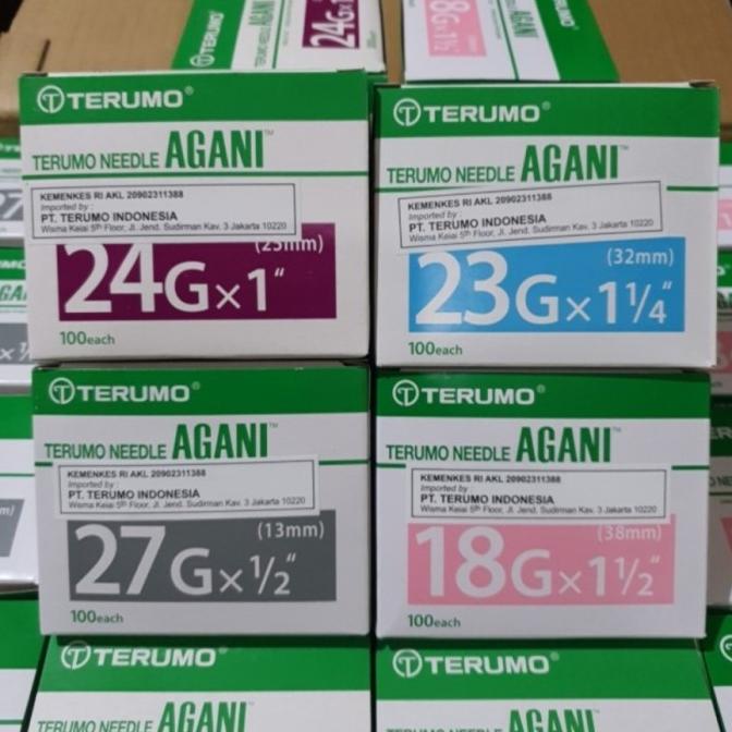 Sale Needle Terumo 18 21 22 23 24 25 26 27 30 G Jarum Nedle Agani 18G