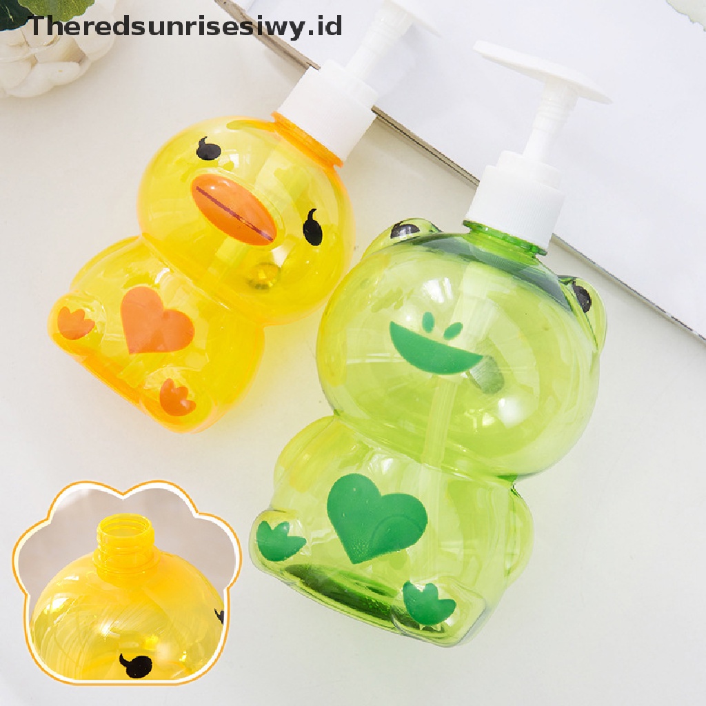 # Alat Rumah Tangga # Botol Dispenser Sabun Kosong Portabel Bentuk Hewan Katak Bebek Lucu Ukuran 250ml