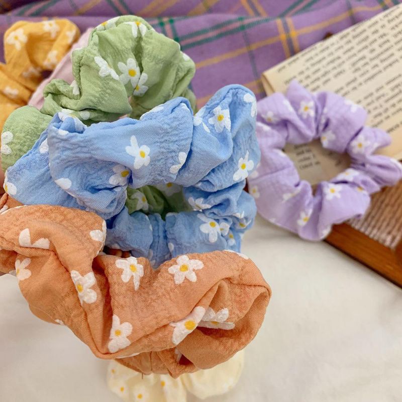 Scrunchies Fashion Ikat Rambut Bunga Daisy Korea Cepol Murah