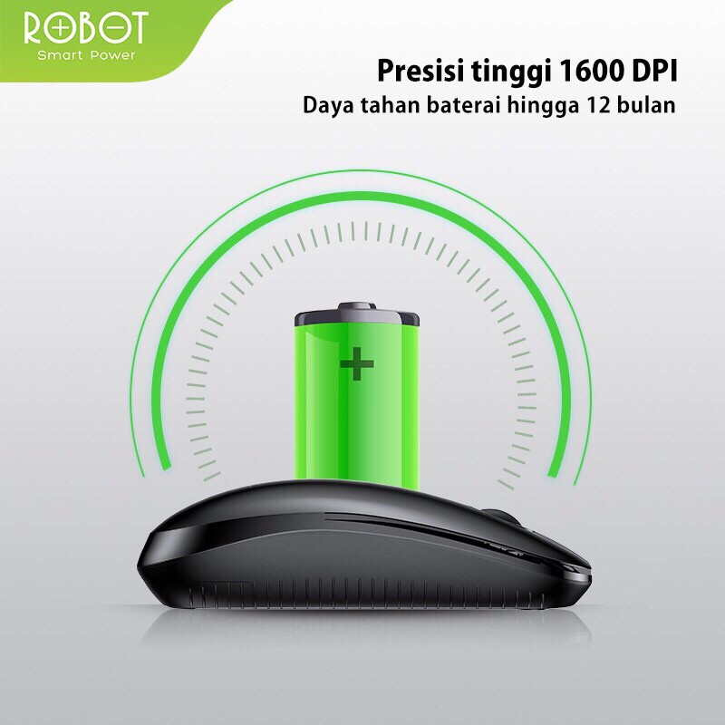 ROBOT Mouse M260 2.4G Wireless Optical USB Mouse - Garansi Resmi 1 Tahun