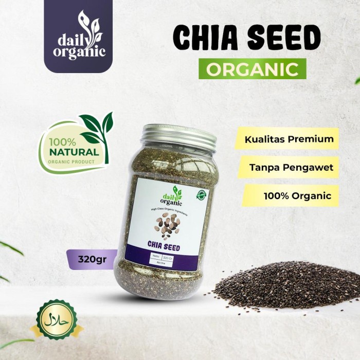 Organic Black Chia Seed Premium non GMO Original / Biji Chia Seeds Hitam Organik Chiaseed Chiaseeds