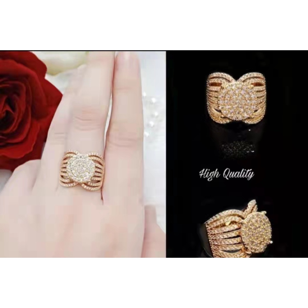 Cincin Xuping Mata Full Lapis Emas Perhiasan Fashion L18