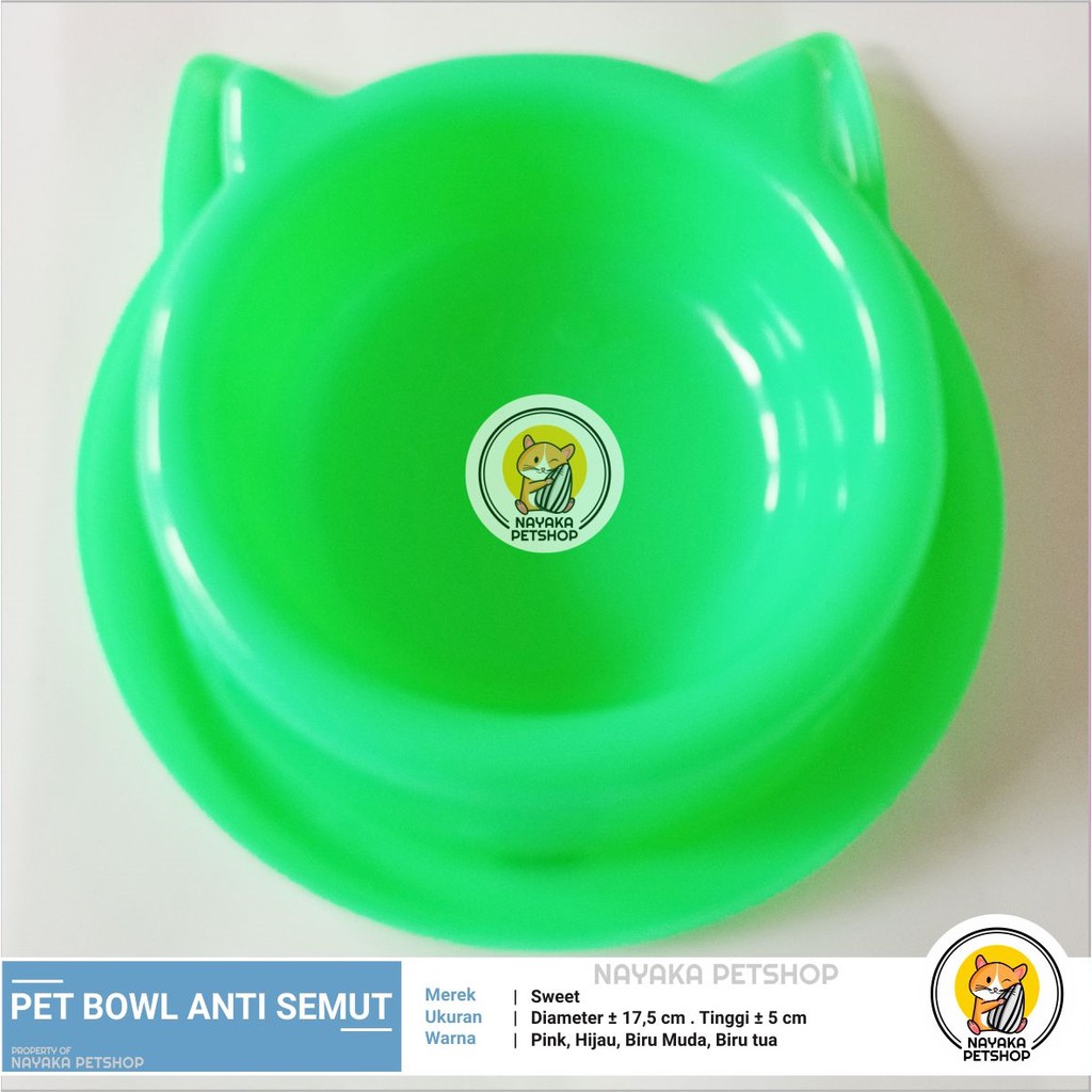 Pet Bowl Anti Semut Piring Tempat Wadah Makan Minum Hewan Kucing