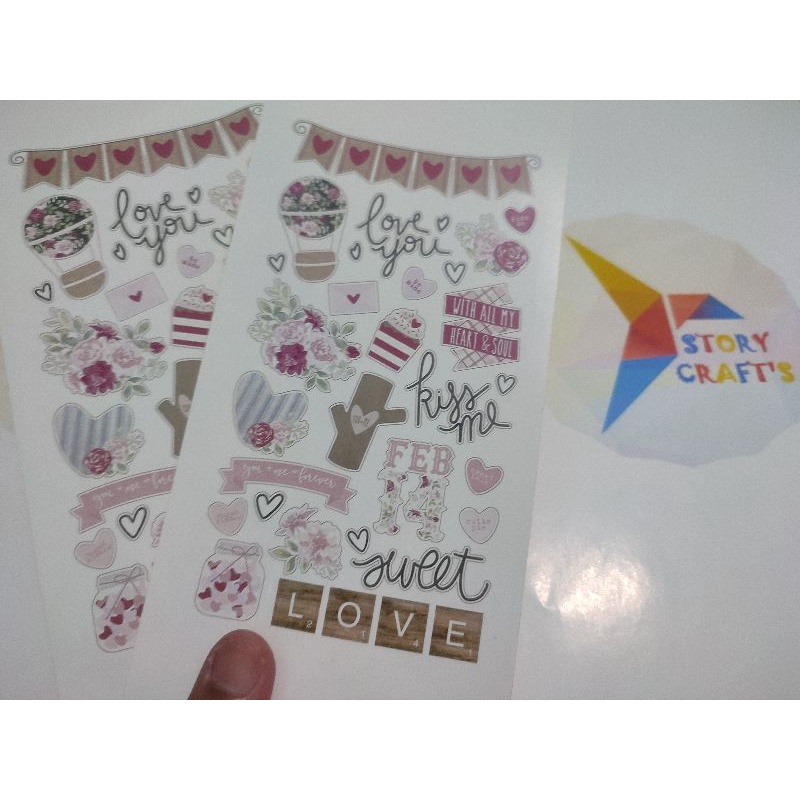 

Sticket Mini DIY Love You Purple Tanpa Cutting