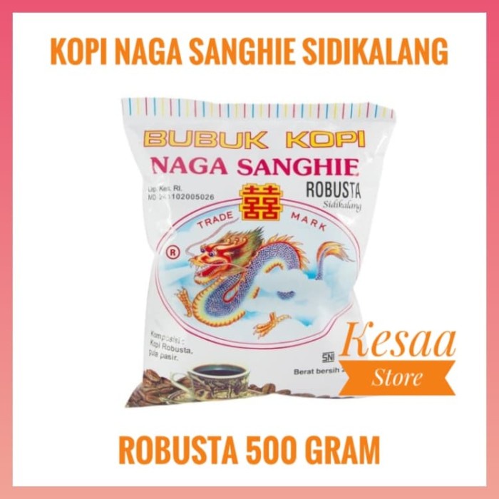 

(BISA COD) Kopi Naga Sanghie Bubuk Robusta 500 gram Kasar atau Halus