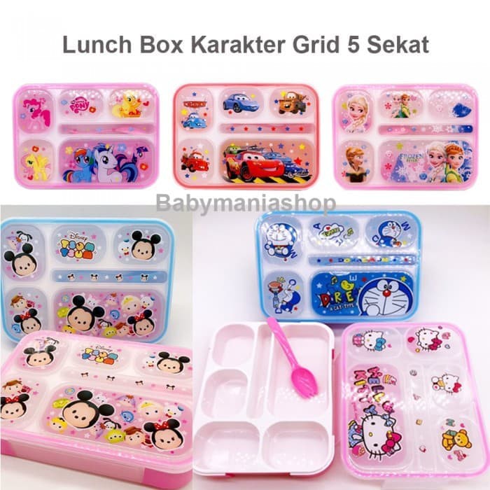 Lunch Box Karakter 5 SEKAT X-9006 NEW Anti Bocor Anti Tumpah - Cars