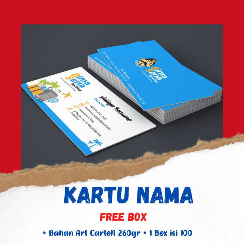 

KARTU NAMA 100PCS FREE BOX