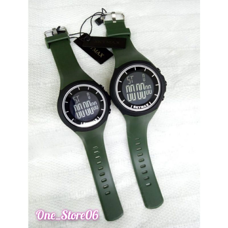 JAM TANGAN COUPLE SKYMAX 2022 TALI WARNA ORIGINAL ANTI AIR