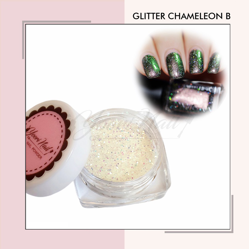 Glitter chameleon B gliter bunglon nail art holographic glitter holo effect