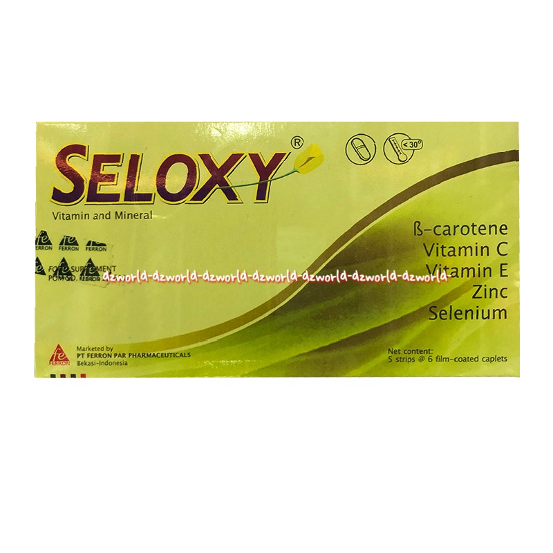 Seloxy 30kapsul Vitamin and Mineral B-Carotene Vitamin C E Zinc Seloxi Seloksi Vit C Vit.C Untuk Imu