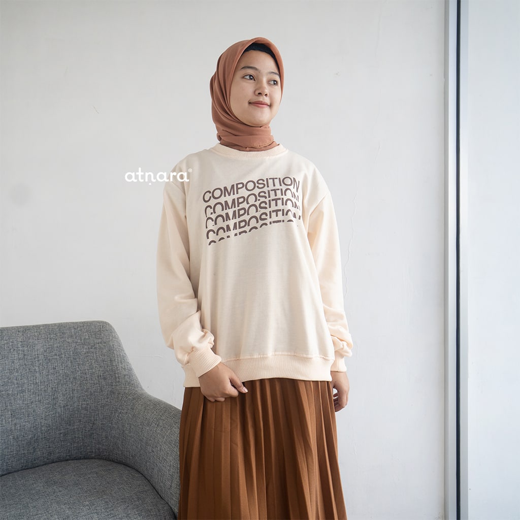 Nara Grosir - Composition Sweater l Sweater Pria dan Wanita