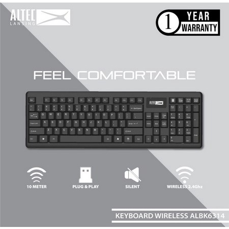 ITSTORE Keyboard Wireless Altec Lansing ALBK6314 Murah Gransi Resmi 1 Tahun