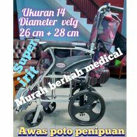 Ban mati  14  diameter velg  26 cm   +  28 cm  kursi roda harga  super  IRIT