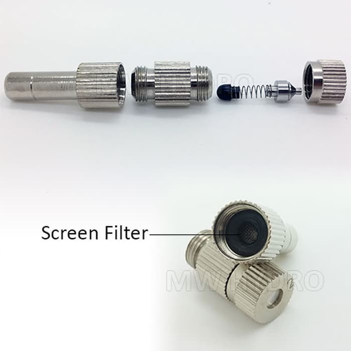 Mist Nozzle Slip Lock with Anti Drip and Screen Filter | Nozel Kabut