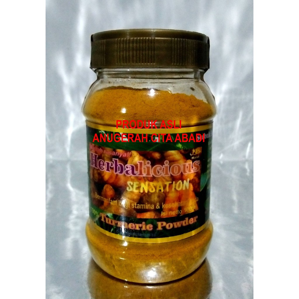 

Kunyit Kuning Bubuk Herbalicious Sensation Pure Turmeric 100gr Toples Plastik