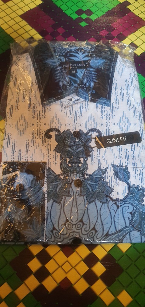 (bisa Cod) Hem Kemeja Batik Pria Slim Fit Modern Mewah Kualitas