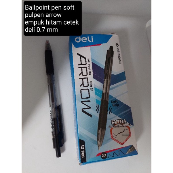 

ball point pen pulpen hitam cetek arrow 0.7 mm extra smooth harga satuan