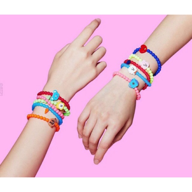 Bs Bisa Cod Bts Bt21 Kpop Army Gelang Manik Manik Akrilik Shopee Indonesia