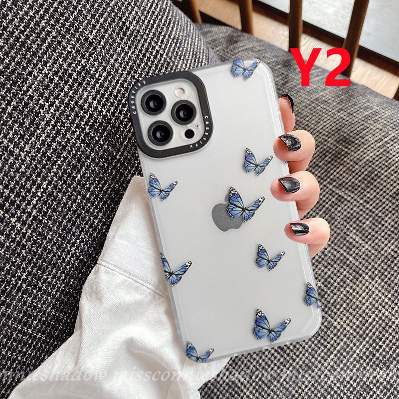 Soft Case Tpu Motif Kupu-Kupu Untuk IPhone 7 6 8P 11 13 12 Pro Max X XR XS Max 6S Plus 7 8 SE 2020 butterfly